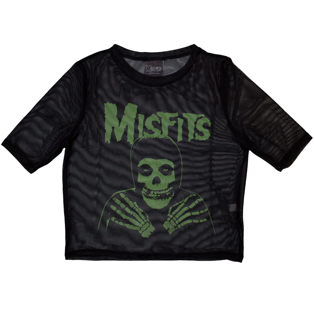 Sieťovaný crop top Misfits - Green Hands