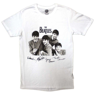 Tričko The Beatles - Mop Tops & Signatures