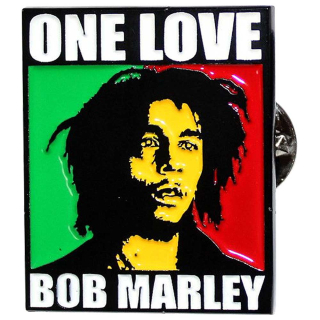 Kovový odznak Bob Marley - One Love