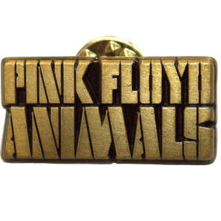 Kovový odznak Pink Floyd - Animals Gold Text Logo