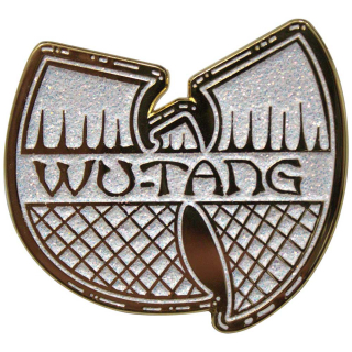 Kovový odznak Wu-Tang Clan - White & Gold Logo