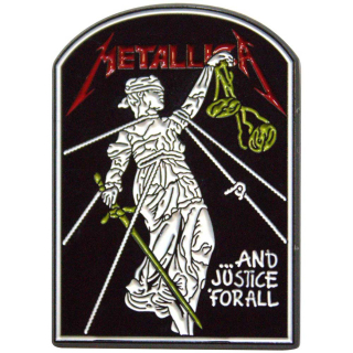 Kovový odznak Metallica - And Justice For All Tombstone