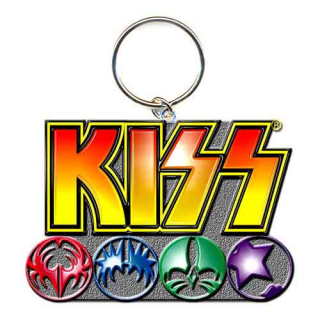 Kľúčenka KISS - Logo & Icons (Enamel In-fill)