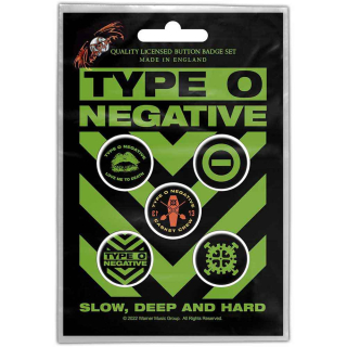 Set odznakov Type O Negative - Slow, Deep & Hard